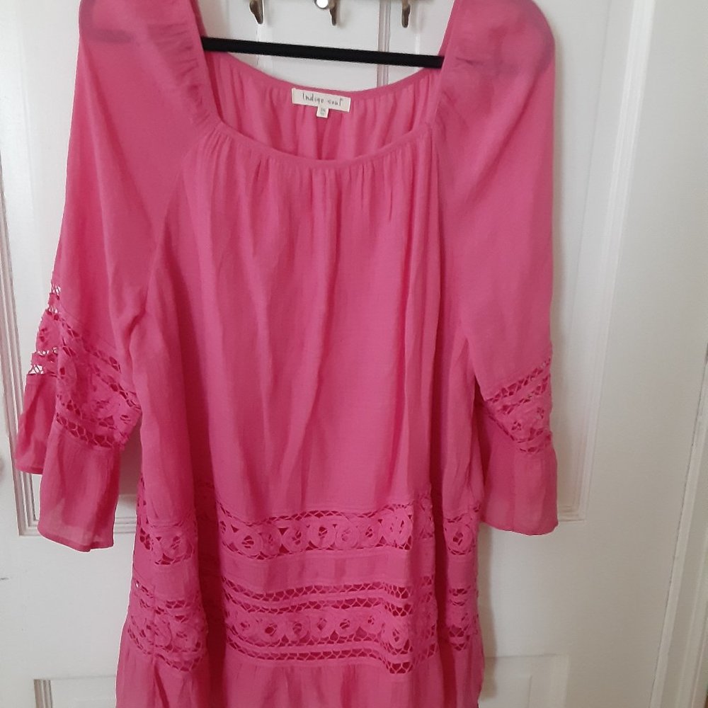 Indigo Soul, 2XL, Medium Pink Tunic